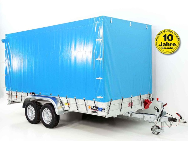 Koch Anhänger mit Plane 185x400cm 2600kg|Typ 10.26|Hochplane 200cm - Hellblau
