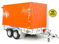 Koch Anhänger mit Plane 150x300cm 2600kg|Typ 7.26|Hochplane 180cm Orange Koch Anhänger mit Plane 150x300cm 2600kg|Typ 7.26|Hochplane 180cm Orange
